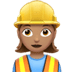 👷🏽‍♀️ woman construction worker: medium skin tone display on Apple